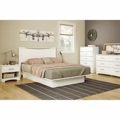 Flash Sale 🧨 South Shore Gramercy Platform Bed With Drawers - Full/Queen 🌟 -Beds Shop scaleSSI1750