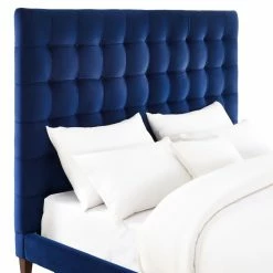 Best deal 🧨 Queen TOV Furniture Eden Velvet Upholstered Platform Bed 🛒 -Beds Shop scaleTOVF002