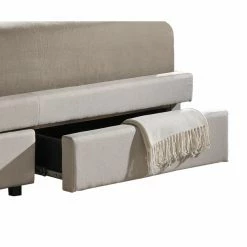 Coupon 🧨 King Baxton Studio Ainge Upholstered Storage Platform Bed 👍 -Beds Shop scaleWSI2589