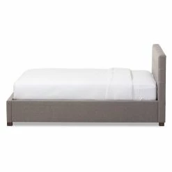 Cheap 👍 King Baxton Studio Brandy Modern And Contemporary Grey Fabric Upholstered Platform Bed With Storage Drawer 🎉 -Beds Shop scaleWSI3242