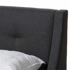 Cheap 👏 Queen Baxton Studio Louvain Upholstered Platform Bed 🌟 -Beds Shop scaleWSI3845