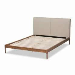 Cheapest ✨ King HN Home Calvin Mid-Century Modern Upholstered Platform Bed 😉 -Beds Shop scaleWSI4039