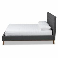 Hot Sale 🎉 King Baxton Studio Erlend Upholstered Platform Bed ✔️ -Beds Shop scaleWSI4590