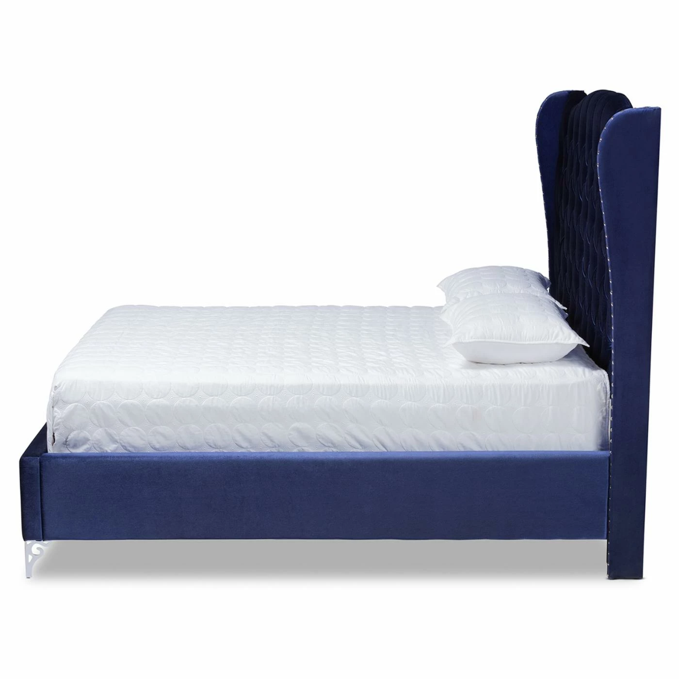 Best Sale π₯ King Baxton Studio Hanne Velvet Upholstered Wingback Bed π₯° 7 Best Sale π₯ King Baxton Studio Hanne Velvet Upholstered Wingback Bed π₯° - Image 5