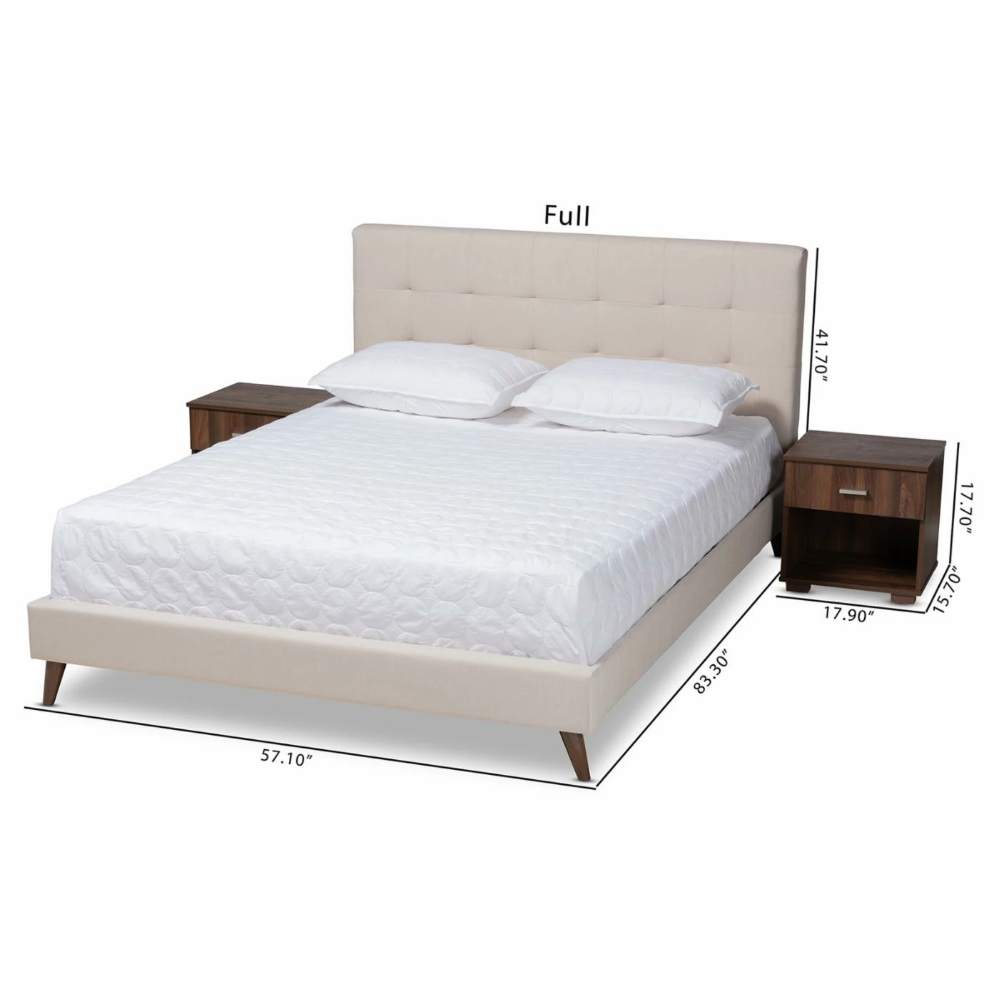Best reviews of π Full/Double Baxton Studio Maren Upholstered Platform Bed With Nightstands π 7 Best reviews of π Full/Double Baxton Studio Maren Upholstered Platform Bed With Nightstands π - Image 5
